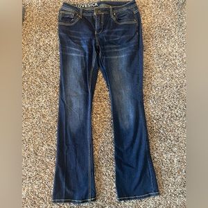 Boot cut dark wash jeans size womens 8